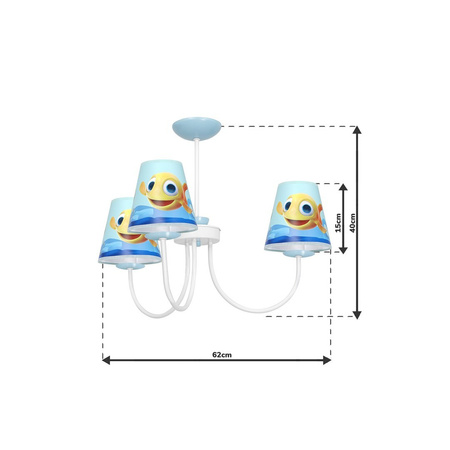 Lampa Sufitowa Żyrandol RYBKA MiniMini 3xE14 Milagro