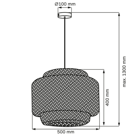Lampa Wisząca Zwis Sufitowa E27 Beżowy BAMBOO NATURAL Sanico Goldlux