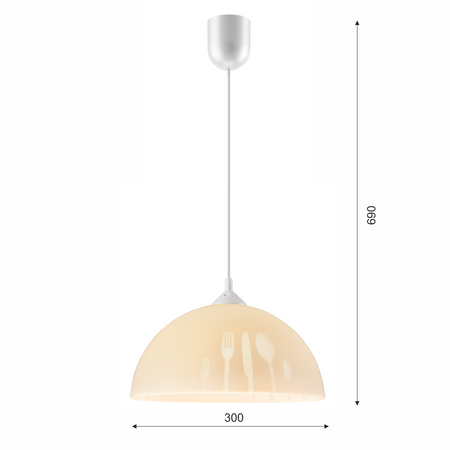 Lampa Wisząca Sufitowa APETITE E27 Żółta Biała LM-1.3/5 Lamkur