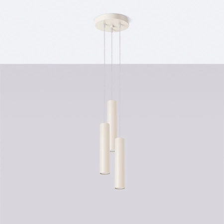 Lampa Wisząca Sufitowa Zwis Tuba Spot 3x GU10 Beżowa Lagos Ocean Green SL.1482 Sollux