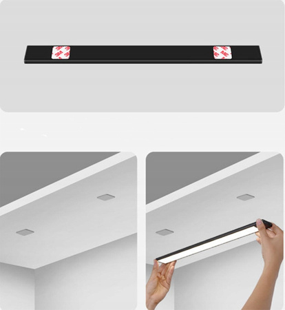 Lampka Podszafkowa LED Listwa Meblowa 1W 4500K 20cm z Czujnikiem Ruchu Srebrna