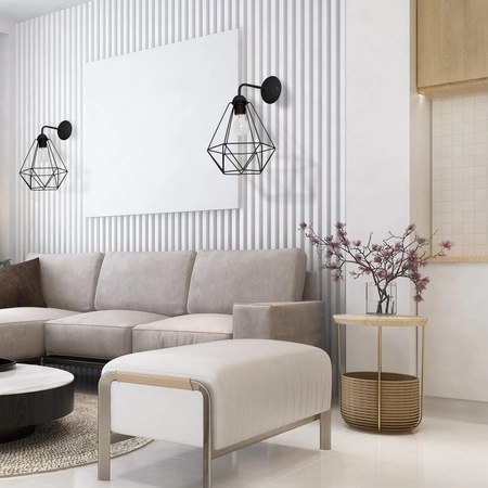 Lampa Ścienna Kinkiet BASKET Czarna 1xE27 Milagro