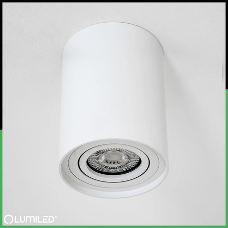 Oprawa Natynkowa HALOGENOWA Spot Tuba Ruchoma GU10 Okrągła Biała 84mm AMAT-M LUMILED