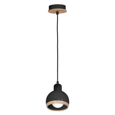 Lampa Wisząca Sufitowa OVAL Czarna 1xE27 Milagro