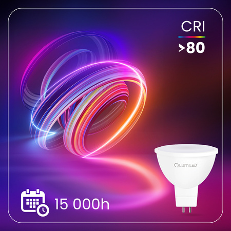 10x Żarówka LED GU5.3 Reflektor MR16 8W = 80W 720lm 4000K Neutralna 120° LUMILED