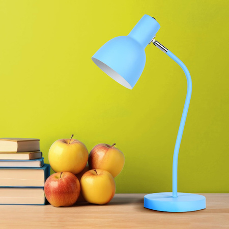 Lampka Biurkowa Stołowa E27 Niebieska Mimi Sanico Goldlux