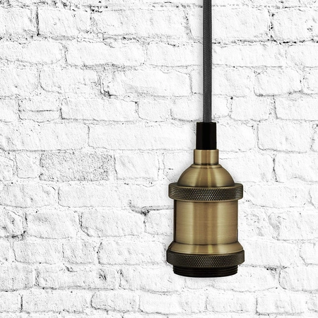 Lampa wisząca sufitowa loft industrial zawiesie z oprawką E27 patyna NOLA IL MIO GOLDLUX (Polux)