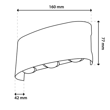 Lampa Ogrodowa Zewnętrzna Kinkiet Elewacyjny 6W LED IP54 Góra Dół KELSA LUMILED
