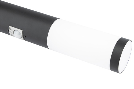 Lampa Ogrodowa Zewnętrzna E27 CZARNY SŁUPEK 65cm z Czujnikiem Ruchu i Zmierzchu