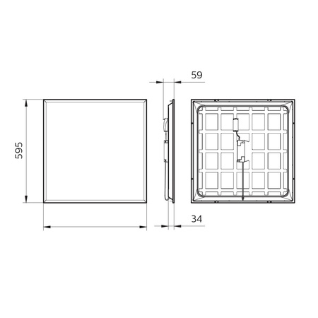 Panel LED 60x60 36W 3200lm 4000K Biała Projetline Philips