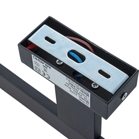Kinkiet SHINE prostokąt czarny 7W LED IP44 Metal i tworzywo Milagro