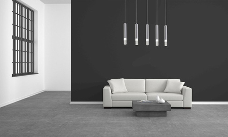 Lampa wisząca Tuba Zwis Chrom ICE 25W LED IP20 Metal i akryl Milagro