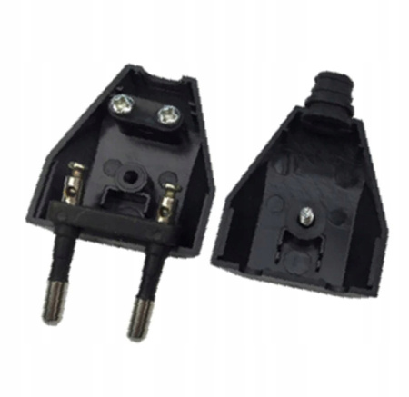 Wtyczka Elektryczna Płaska Wtyk 2P 25A 250V Rozbieralna Czarna ORNO