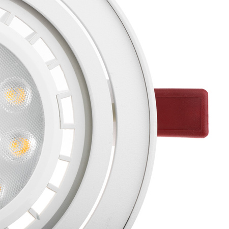 Zestaw Oprawa Podtynkowa Ruchoma GU10 ES111 Okrągła Biała Carpi LUMILED + Żarówka LED GU10 ES111 15W 3000K