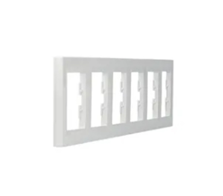 Ramka 6-krotna Pozioma Do Gniazda Sześciokrotna Biała Asfora