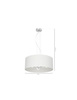 Lampa Wisząca Sufitowa ALBION Biała Tkanina 3xE27 Ø50cm Milagro