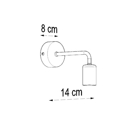 Lampa Ścienna Kinkiet E27 Nieregularna Czarna Industrialna Duomo Sollux