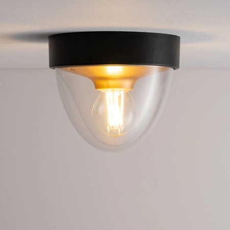 Plafon Oprawa Natynkowa Sufitowa Lampa Ogrodowa Kinkiet Elewacyjny E27 Złota Wodoodporna IP44 NOOK 7976 Nowodvorski