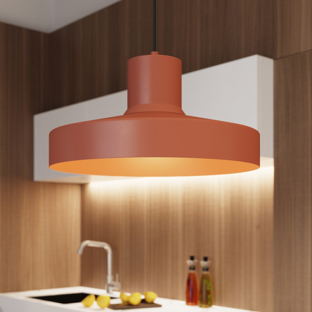 Lampa Wisząca Sufitowa E27 Ochra czerwona BILO Crimson SL.1706 Sollux