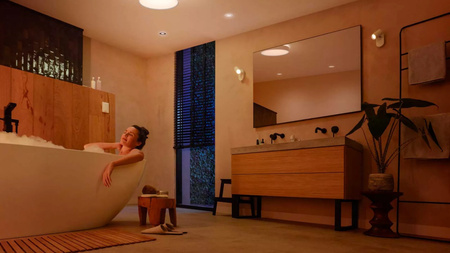 Plafon LED Lampa Sufitowa Natynkowa 33.5W 4300lm IP44 White Ambiance TW Biała 42.5cm Inteligentna SMART Zigbee Bluetooth Devere Philips HUE