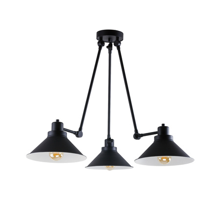 Lampa Sufitowa 3x E27 Czarna Industrialna TECHNO 9142 Nowodvorski
