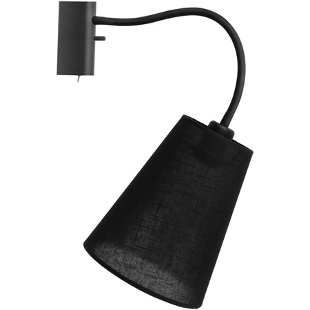 Lampa Ścienna FLEX SHADE 9758 Nowodvorski Czarna E27 Kinkiet Materiał+Stal Minimalistyczna