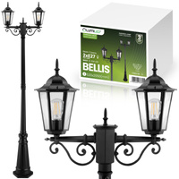 Lampa Ogrodowa Stojąca LED Słupek 2m 2x E27 Latarnia Zewnętrzna Dekoracyjna BELLIS LUMILED