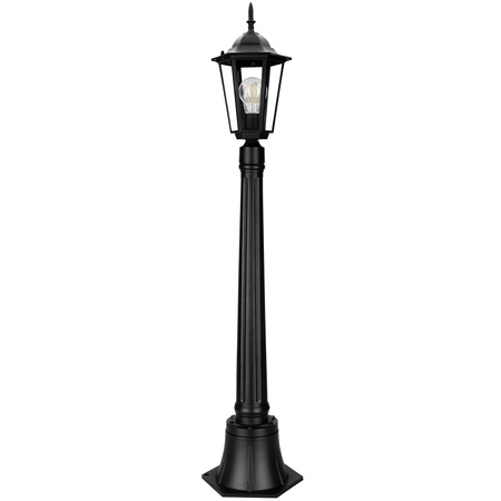 Lampa Ogrodowa Zewnętrzna E27 SŁUPEK LATARNIA 110cm Czarna BELLIS LUMILED