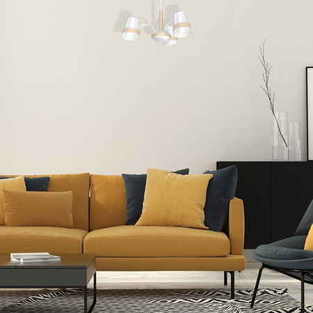 Lampa Sufitowa Żyrandol VENEZIA Biała 3xE27 Milagro