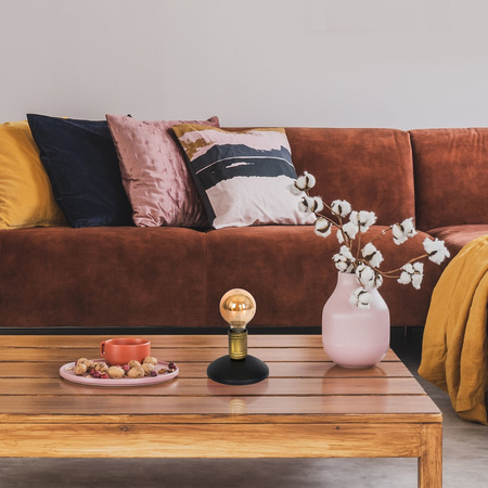 Lampa stołowa w stylu industrialnym czarna MiLAGRO DYLAN 1x E27