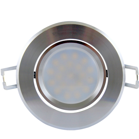 Oprawa sufitowa podtynkowa SUN OLAL srebrny połysk alu GOLDLUX (Polux) + LED GU10 3,5w