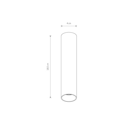 Oprawa Natynkowa Sufitowa GU10 SPOT TUBA Szara FOURTY S 10883 Nowodvorski
