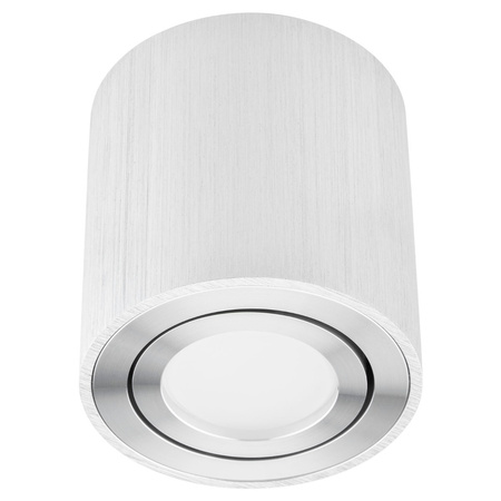 Oprawa Natynkowa HALOGENOWA Aluminiowa Chrom SPOT TUBA 8,4cm + Żarówka LED GU10 6W 6500K Lumiled