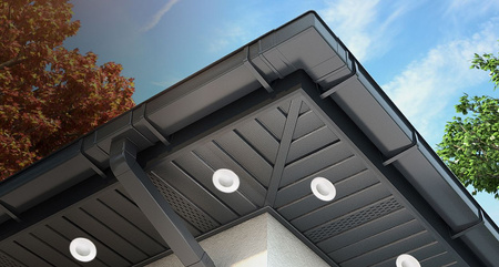 Zestaw Oprawa HALOGENOWA Hermetyczna Łazienkowa PODBITKA AQUS Biała IP44 + LED GU10 8W Neutralna Barwa