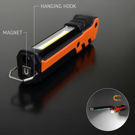 Latarka Ręczna Akumulatorowa LED 5W 400lm 5 Trybów Pracy USB C UV Ściemnialna Videx