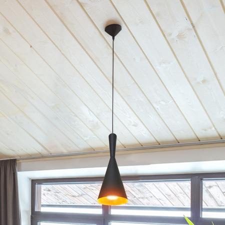 Lampa Wisząca Sufitowa Żyrandol IL MIO MODERN P-306C E27 Czarno-Złota - GOLDLUX (Polux)