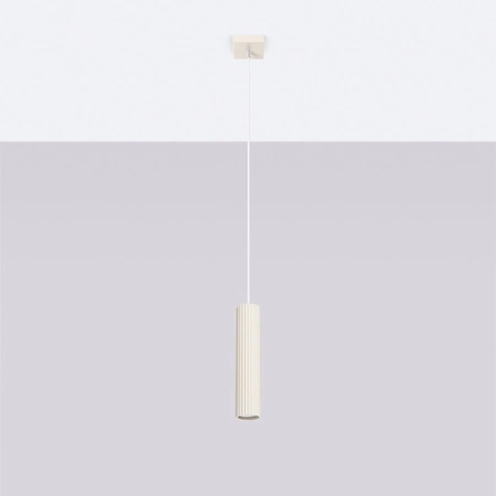 Lampa Wisząca Sufitowa Zwis Tuba Spot 1x GU10 Beżowa Karbon Deep Space SL.1592 Sollux