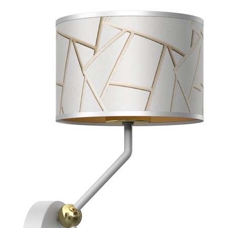 Lampa Ścienna Kinkiet ZIGGY Biała Złota 1xE27 + 1x mini GU10 Milagro