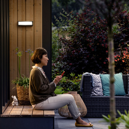 Lampa Ogrodowa LED Kinkiet Elewacyjny STRATOSPHERE 3,8W 2700K Ciepła IP44 Antracyt PHILIPS