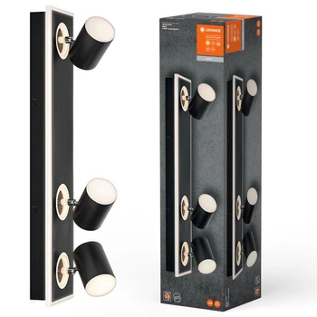 Lampa Sufitowa Ścienna LED Reflektor 3-Punktowy Dekoracyjny Ozdobny 41W Czarny LEDVANCE