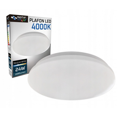 Plafon LED Lampa Sufitowa Ścienna Oprawa Okrągła 24W 1680lm 4000K IP44
