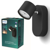 Lampa Ścienna Kinkiet LED 4.5W 500lm 2700K Czarna Star Philips