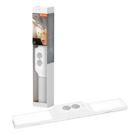 Lampka Podszafkowa LED Listwa Meblowa z Czujnikiem Ruchu Bezramkowa 10W 500lm 3000K Ciepła Ściemnialna USB Biały Undercabinet Ledvance