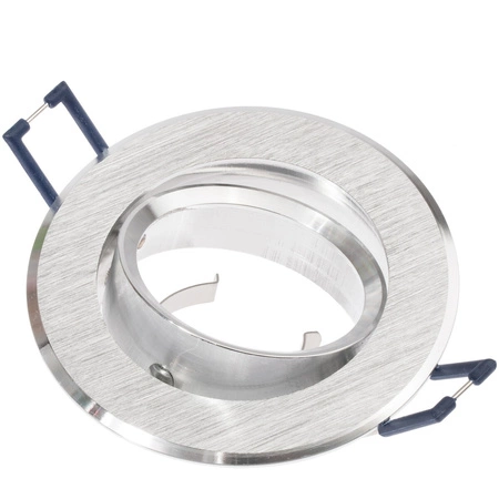 Zestaw oprawa halogenowa RUCHOMA Okrągła + LED GU10 6W SREBRNA