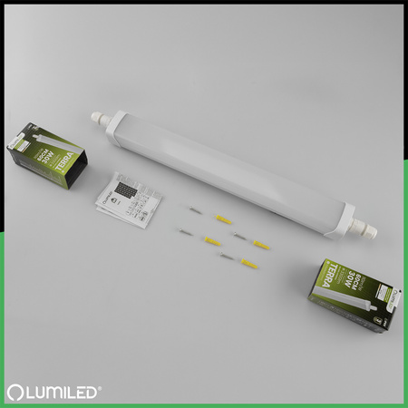 Oprawa Hermetyczna LED Warsztatowa Lampa 60cm do Garażu 30W 4000K Wodoszczelna TERRA LUMILED