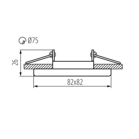 Oprawa sufitowa podtynkowa NESTA GU10/GU5.3 Kwadratowa Ruchoma Chrom Mat KANLUX