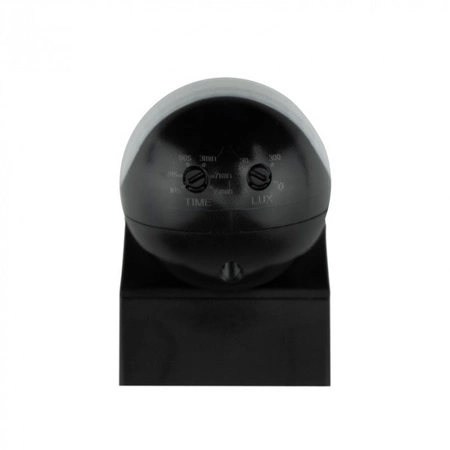 Czujnik Ruchu i Zmierzchu PIR IP44 Natynkowy Czarny 12m 180° CP Ecolight