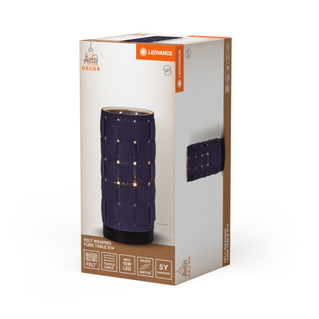 Lampa Stołowa Oprawa Biurkowa Stojąca Dekoracyjna E14 Szary USB-C Decor Ledvance