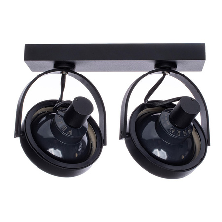 Oprawa Natynkowa Halogenowa Lugar Czarna 2xAR111 GU10 Spot Milagro