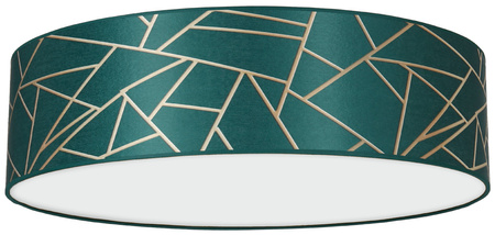 Plafon LED Lampa Sufitowa ZIGGY Zielona Złota Zielona 3xE27 Ø50cm Milagro